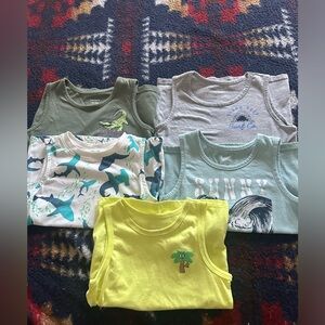 Set of 5 Graphic Tank Tops